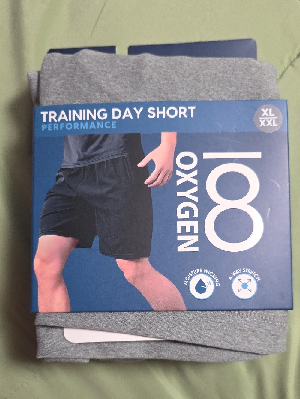 Men's XL / XXL Oxygen Training Day Performance Shorts - Heather Gray